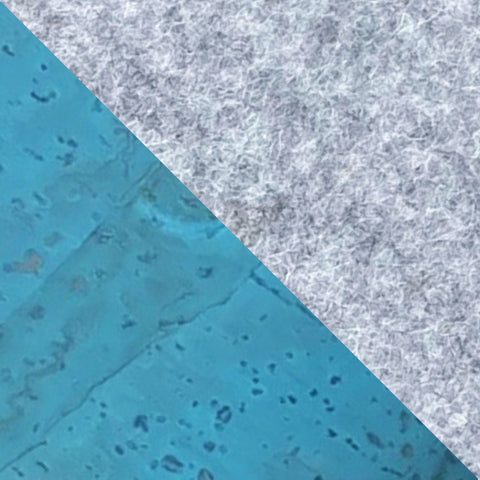 Schoudertas voor Google Pixel 7 Pro | van vilt en biologisch katoen | lichtgrijs - azuur | Model KEDJA deluxe