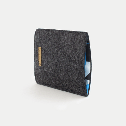Telefoonhoesje voor Xiaomi POCO F7 Ultra | van vilt en biologisch katoen | antraciet - shapes | model "LET"