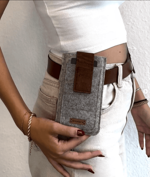 Handige heuptas voor Xiaomi 12T Pro | met magneetsluiting en kaarthouder | antraciet | model CLIP