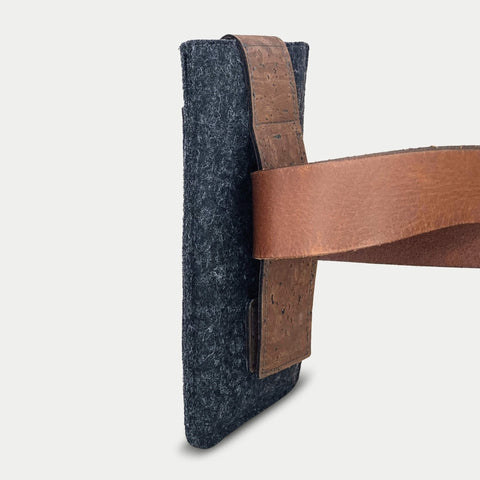 Handige heuptas voor Samsung Galaxy A36 | met magneetsluiting en kaarthouder | antraciet | model CLIP