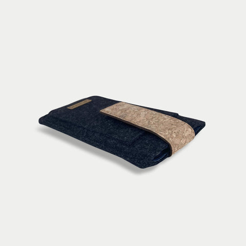 Telefoonhoesje voor Samsung Galaxy S25 | met magneetsluiting en extra vak | antraciet - Tracks | model HAKA