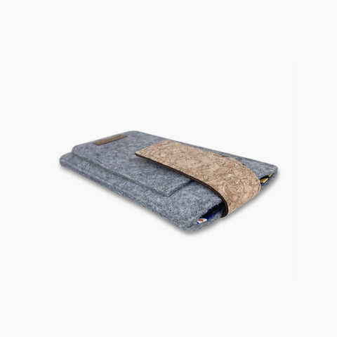 Telefoonhoesje voor Fairphone 5 | met magneetsluiting en extra vak | lichtgrijs - Bloom | Model HAKA