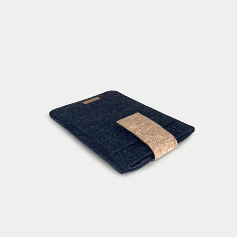 Hoes voor PocketBook Basic Lux 4 | met magneetsluiting en extra vak | antraciet - Tracks | Modell "HAKA"