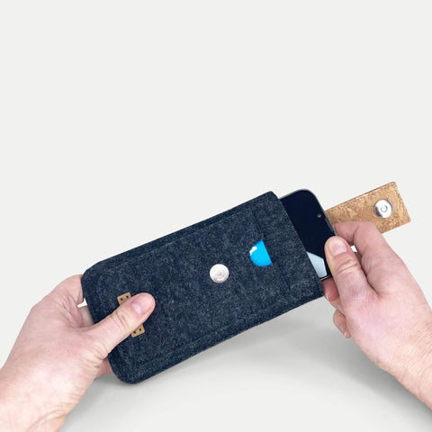 Telefoonhoesje voor Google Pixel 6a | met magneetsluiting en extra vak | antraciet - Bloom | Model HAKA
