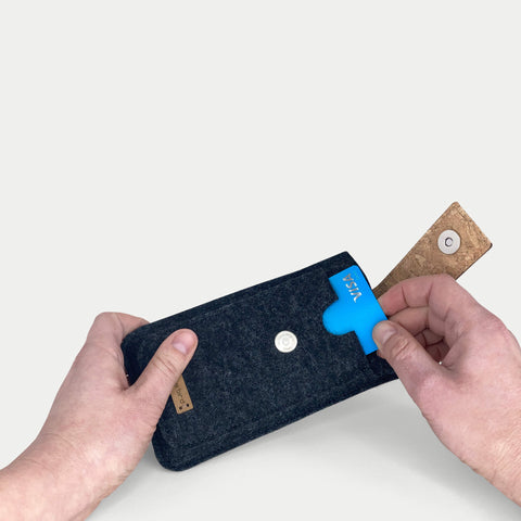 Telefoonhoesje voor Google Pixel 6 Pro | met magneetsluiting en extra vak | antraciet - Shapes | Modell HAKA