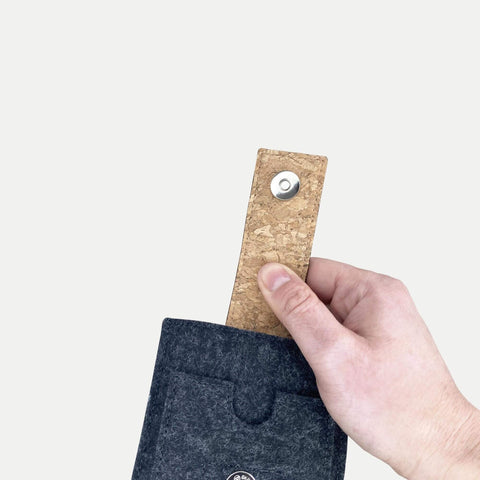 Telefoontas voor Fairphone 4 | met magneetsluiting en extra vak | antraciet - Colorful | Modell HAKA