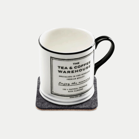 Vilt en kurk coasters | Set van 2 | 10x10cm | antraciet