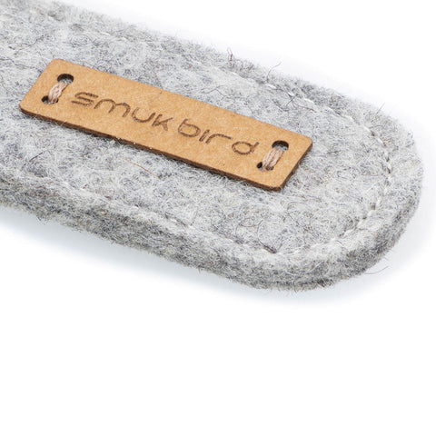 Vilten sleutelhanger | lichtgrijs