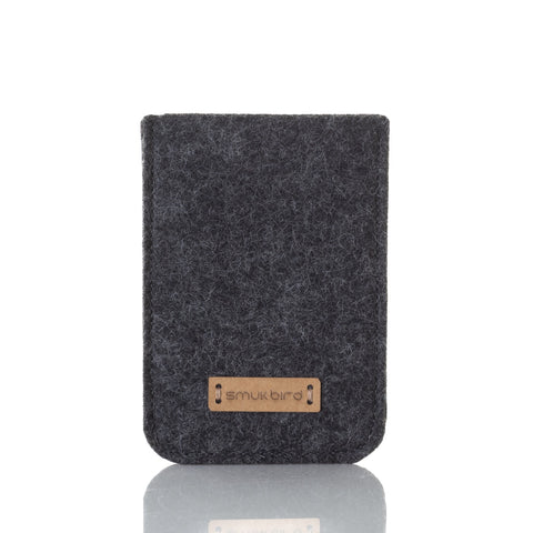 EC Karten Etui aus Filz anthrazit Frontbild