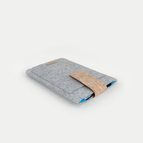 Hoes voor PocketBook Verse Pro Color | met magnetische sluiting en extra vak | lichtgrijs - Shapes | Model "HAKA"