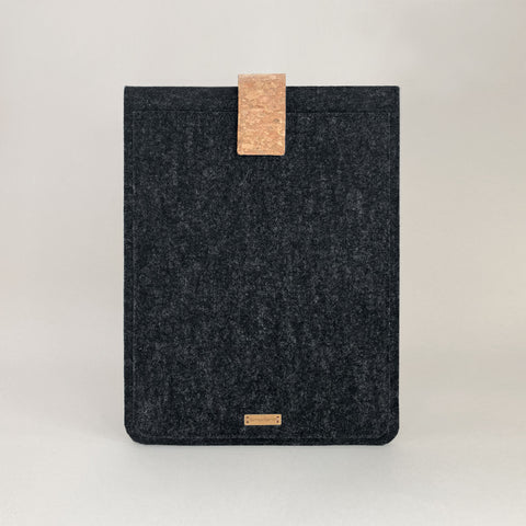 Behuizing voor Asus Zenbook 14X | met magnetische sluiting en extra vak  | antraciet - strepen | Model "HAKA"