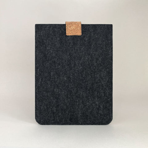 Tas voor Fujitsu LifeBook | met magnetische sluiting en extra vak  | antraciet - strepen | Model "HAKA"