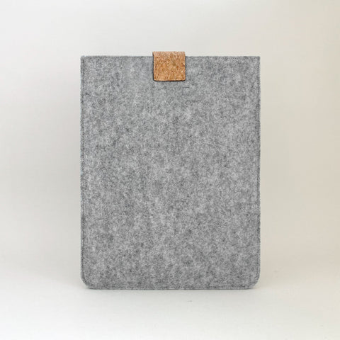 Behuizing voor Asus Zenbook 14X | met magnetische sluiting en extra vak  | lichtgrijs - sporen | Model "HAKA"