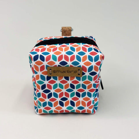 Mini-tasje voor koptelefoons & Co. | gemaakt van biologisch katoen | Ontwerp Kleurrijk | PocketCube-model