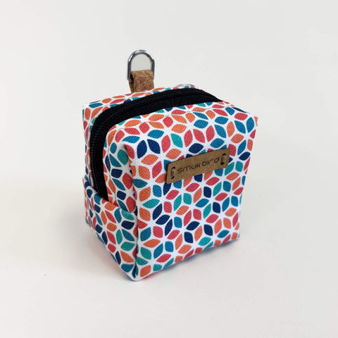 Mini-tasje voor koptelefoons & Co. | gemaakt van biologisch katoen | Ontwerp Kleurrijk | PocketCube-model