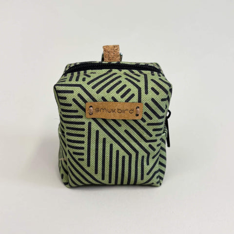 Mini-tasje voor koptelefoons & Co. | gemaakt van biologisch katoen | Ontwerp Strepen | PocketCube-model