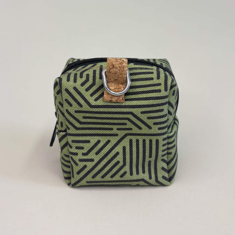 Mini-tasje voor koptelefoons & Co. | gemaakt van biologisch katoen | Ontwerp Strepen | PocketCube-model