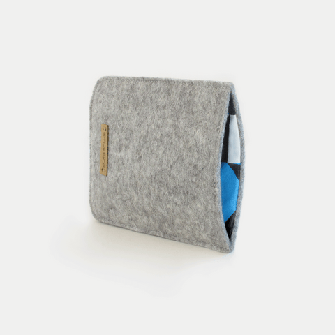 Telefoonhoesje voor Google Pixel Fold | van vilt en biologisch katoen | lichtgrijs - shapes | Model "LET"