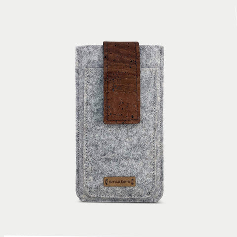 Mobiele heuptas voor Samsung Galaxy A51 | met magneetsluiting en kaarthouder | lichtgrijs | model CLIP