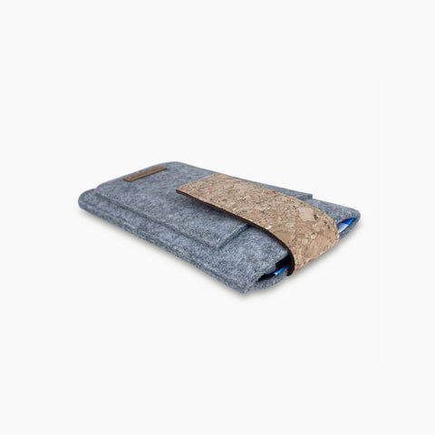 Telefoonhoesje voor iPhone XS Max | met magneetsluiting en extra vak | lichtgrijs - Shapes | model HAKA