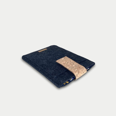 Op maat gemaakte eReader-hoes | met magnetische sluiting en extra vak | antraciet - Bloom | Model "HAKA"