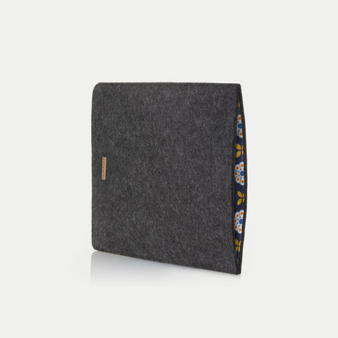 Hoes voor Asus VivoBook S 16 Flip | gemaakt van vilt en biologisch katoen | antraciet - Bloom | Model "LET"