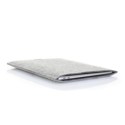 Tas voor Acer Aspire 3 | gemaakt van vilt en biologisch katoen | lichtgrijs - sporen | Model "LET"