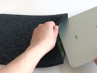 Hoesje voor Galaxy Tab S7+ | gemaakt van vilt en biologisch katoen | antraciet - vormen | Model "LET"