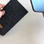 Telefoontas voor iPhone 13 Pro Max | gemaakt van vilt en biologisch katoen | antraciet - sporen | Model "LET"