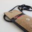 Schoudertas voor Fairphone 5 | gemaakt van vilt en biologisch katoen | antraciet - bloei | Model KEDJA