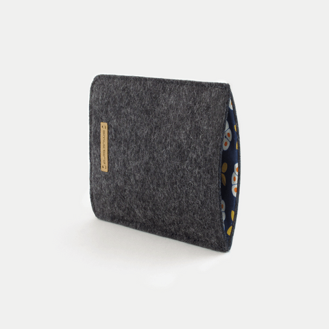 Telefoontas voor Google Pixel 8 | gemaakt van vilt en biologisch katoen | antraciet - bloei | Model "LET"