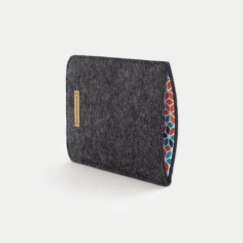 Telefoontas voor Samsung Galaxy S21 plus | gemaakt van vilt en biologisch katoen | antraciet - kleurrijk | Model "LET"
