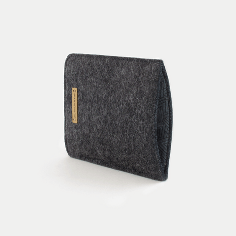 Telefoontas voor Google Pixel 8 | gemaakt van vilt en biologisch katoen | antraciet - sporen | Model "LET"