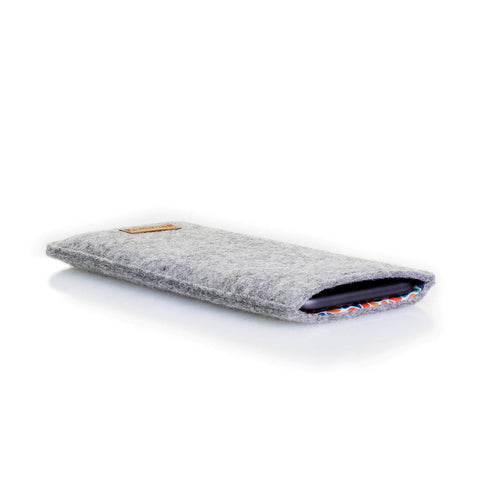 Mobiele telefoonhoes met kaartvak voor Samsung Galaxy S20 FE | lichtgrijs - kleurrijk | Model "ZIP"