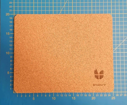 Muismat gemaakt van vilt en kurk | 20x25cm | lichtgrijs