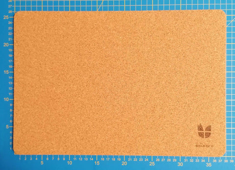 Onderlegger voor MacBooks van vilt en kurk | 26x38cm | lichtgrijs