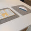 Bureauonderlegger van vilt en kurk | 20x50cm | lichtgrijs