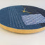 Wanduhr Wabi Sabi Denim rond 30 cm | Denim - goud | Ontwerp: Nagoya
