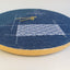 Wanduhr Wabi Sabi Denim rond 30 cm | Denim - goud | Ontwerp: Tokio