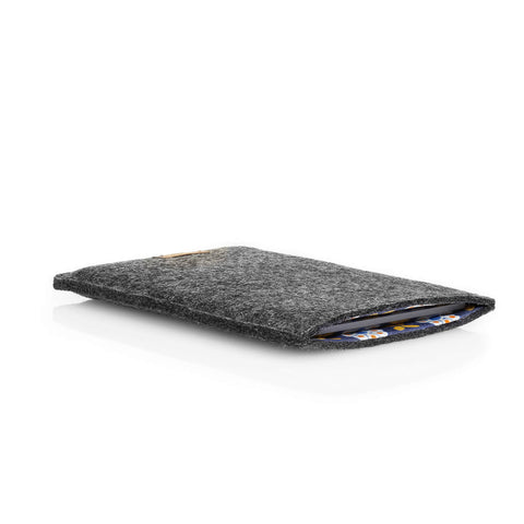 Hoes voor Kindle Paperwhite 6.8 inch | gemaakt van vilt en biologisch katoen | antraciet - bloei | Model "LET"