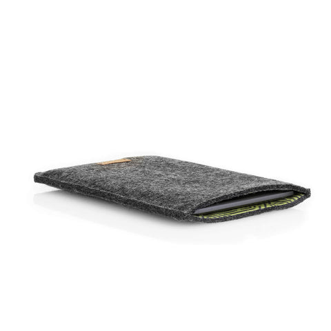 Kindle Scribe-hoesje | gemaakt van vilt en biologisch katoen | antraciet - strepen | Model "LET"