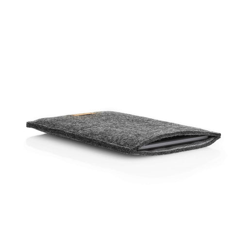 Tas voor Tolino Shine 4 | gemaakt van vilt en biologisch katoen | antraciet - sporen | Model "LET"