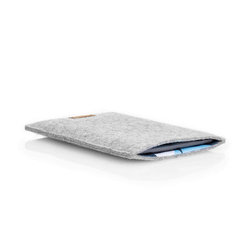 Hoes voor Kindle Paperwhite 6.8 inch | gemaakt van vilt en biologisch katoen | lichtgrijs - vormen | Model "LET"