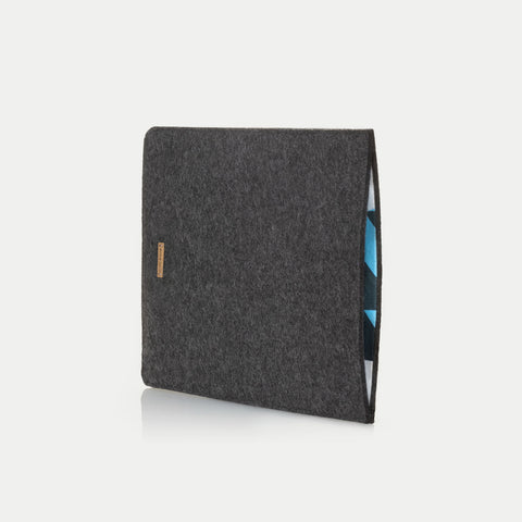 Hoesje voor MacBook Pro 16 | gemaakt van vilt en biologisch katoen | antraciet - Vormen | Model "LET"