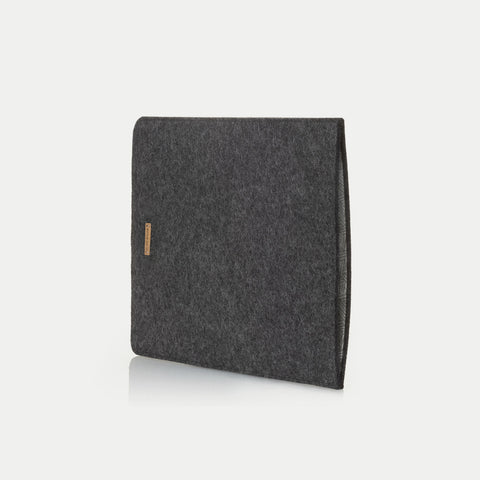 Hoesje voor MacBook Pro 14 | gemaakt van vilt en biologisch katoen | antraciet - sporen | Model "LET"