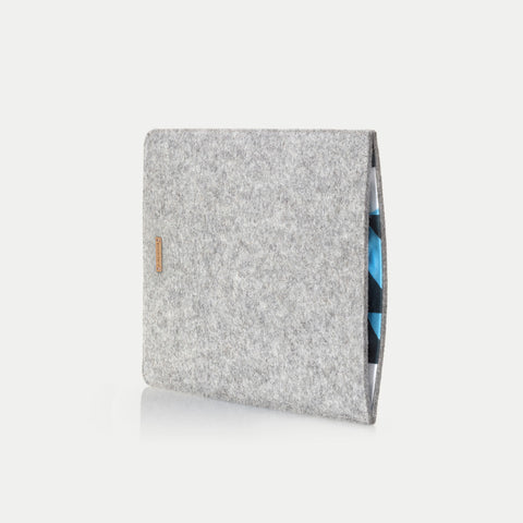 Hoes voor MacBook Air M2 13,6" | gemaakt van vilt en biologisch katoen | lichtgrijs - vormen | Model "LET"