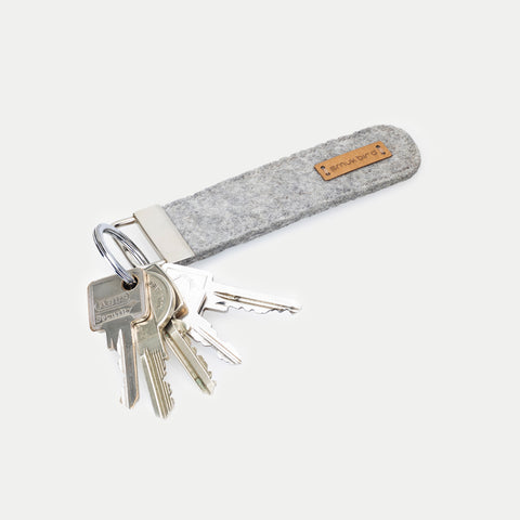 Vilten sleutelhanger | lichtgrijs