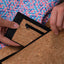 Telefoontas met kaartsleuf voor iPhone 14 Pro Max | antraciet - strepen | Model "ZIP"