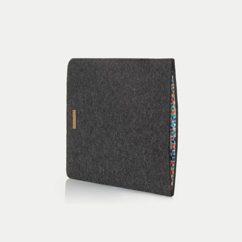 Hoesje voor Galaxy Tab S9 | gemaakt van vilt en biologisch katoen | antraciet - kleurrijk | Model "LET"