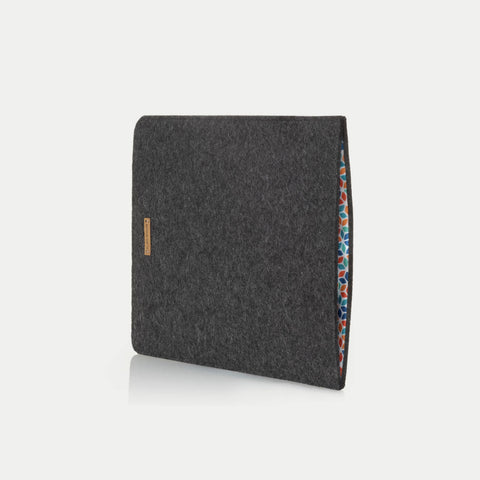 Case voor iPad Mini - 5e generatie | gemaakt van vilt en biologisch katoen | antraciet - kleurrijk | Model "LET"